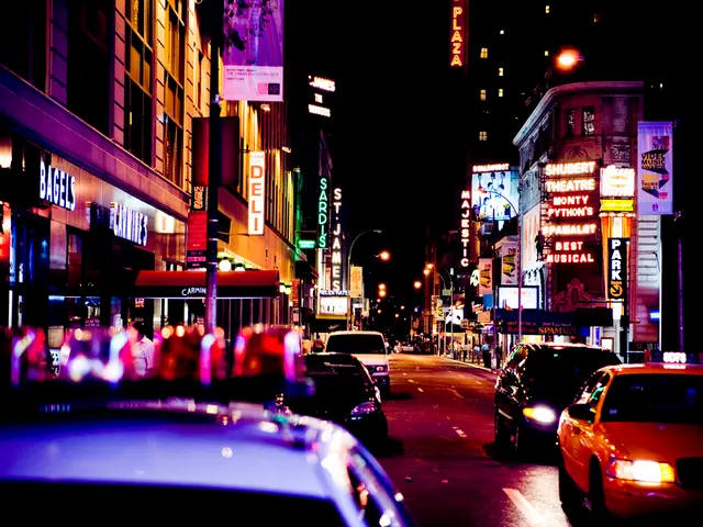 Here in this picture we can see buildings and stores present all over there on either side and we...